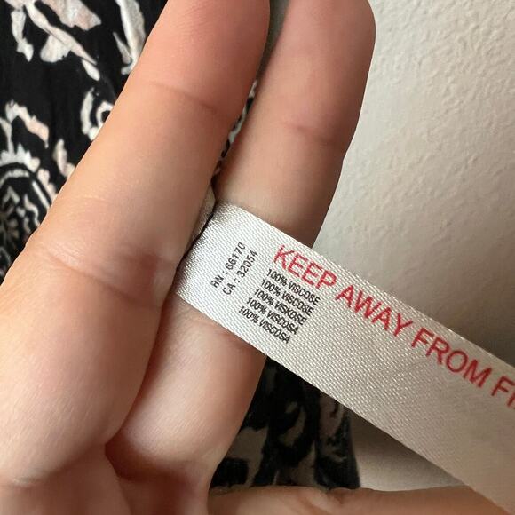 Free People Mystical Mindset Black Cream Paisley Maxi Dress Size M - Picture 6 of 6